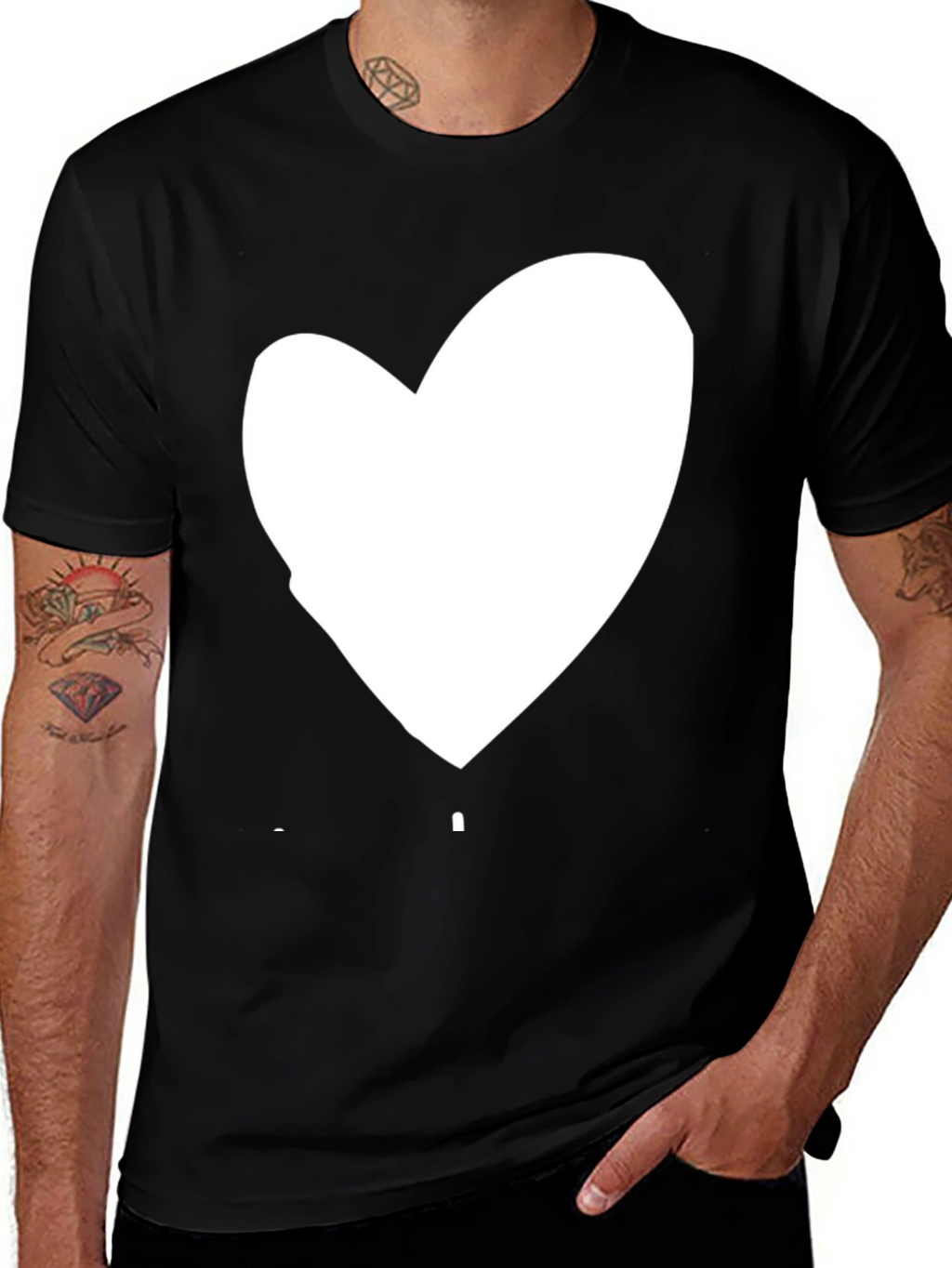 Heart Graphic Black Tee