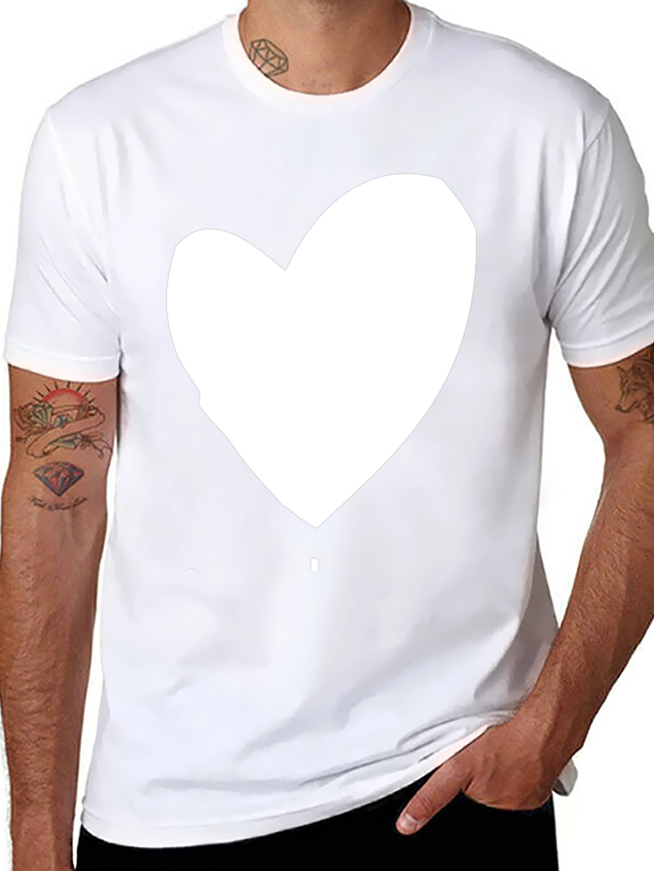Heart Graphic Black Tee