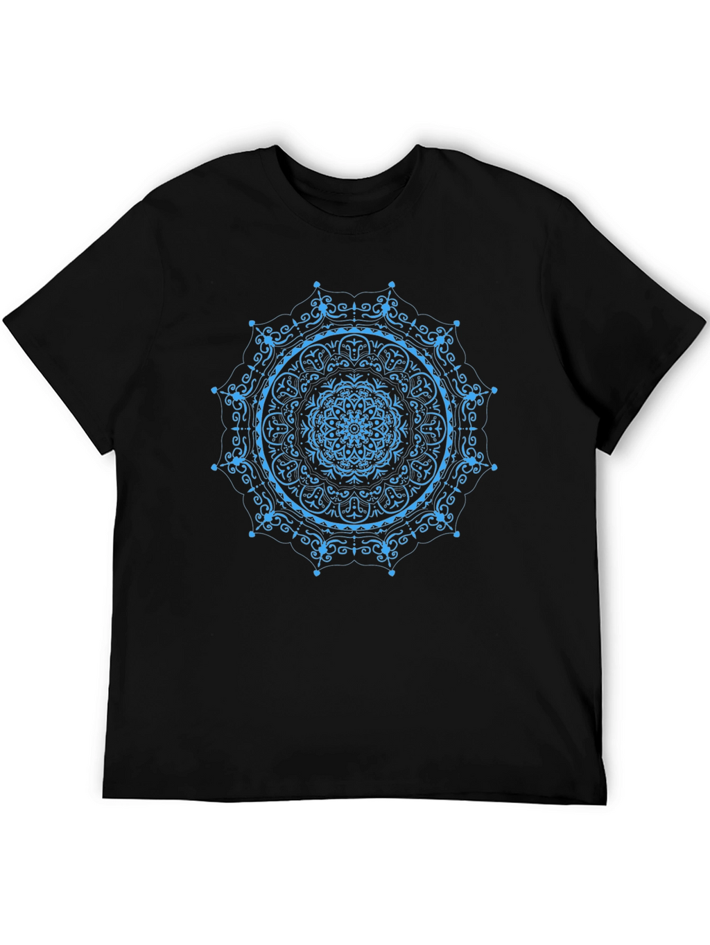 Mandala Print Black T-Shirt