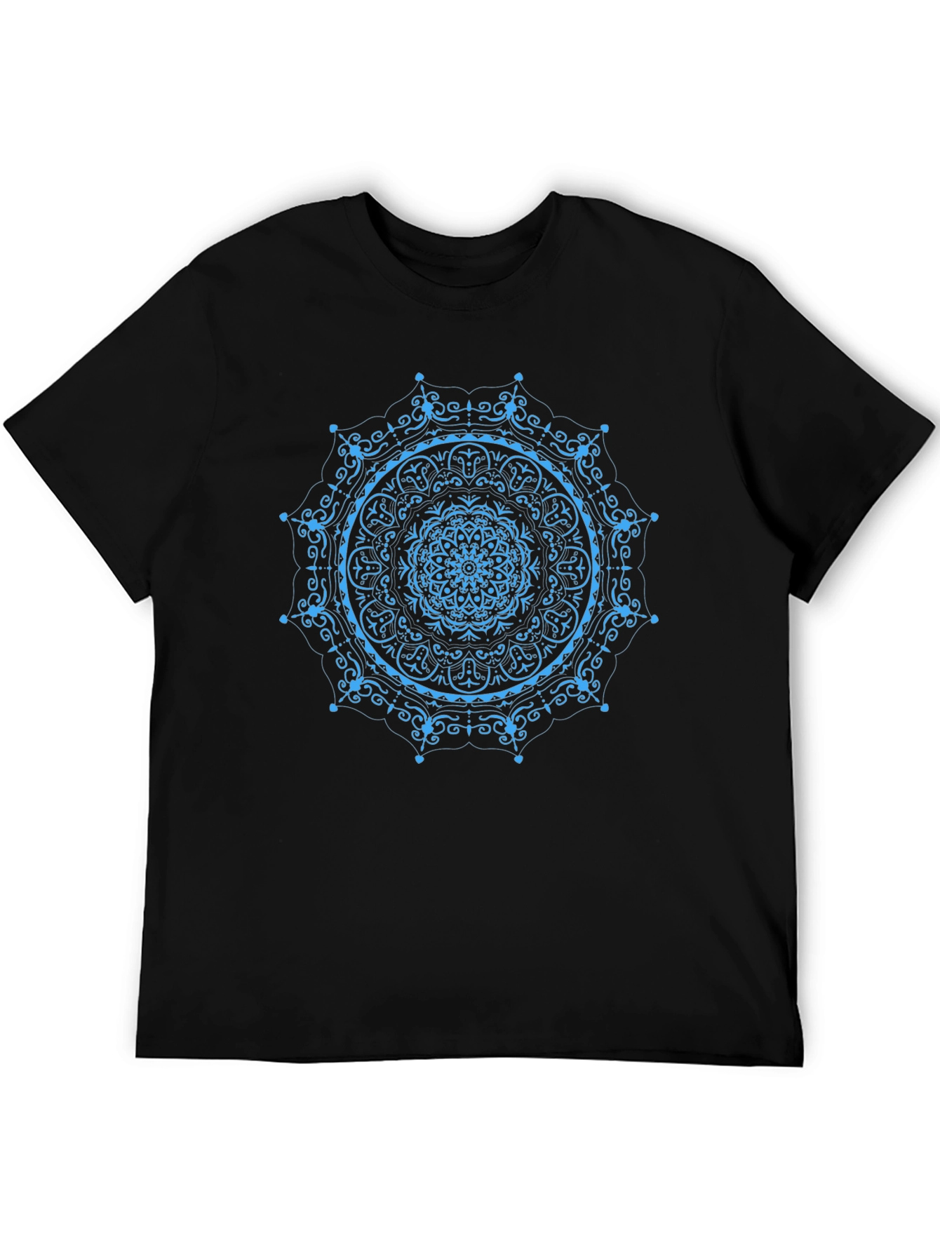 Mandala Print Black T-Shirt