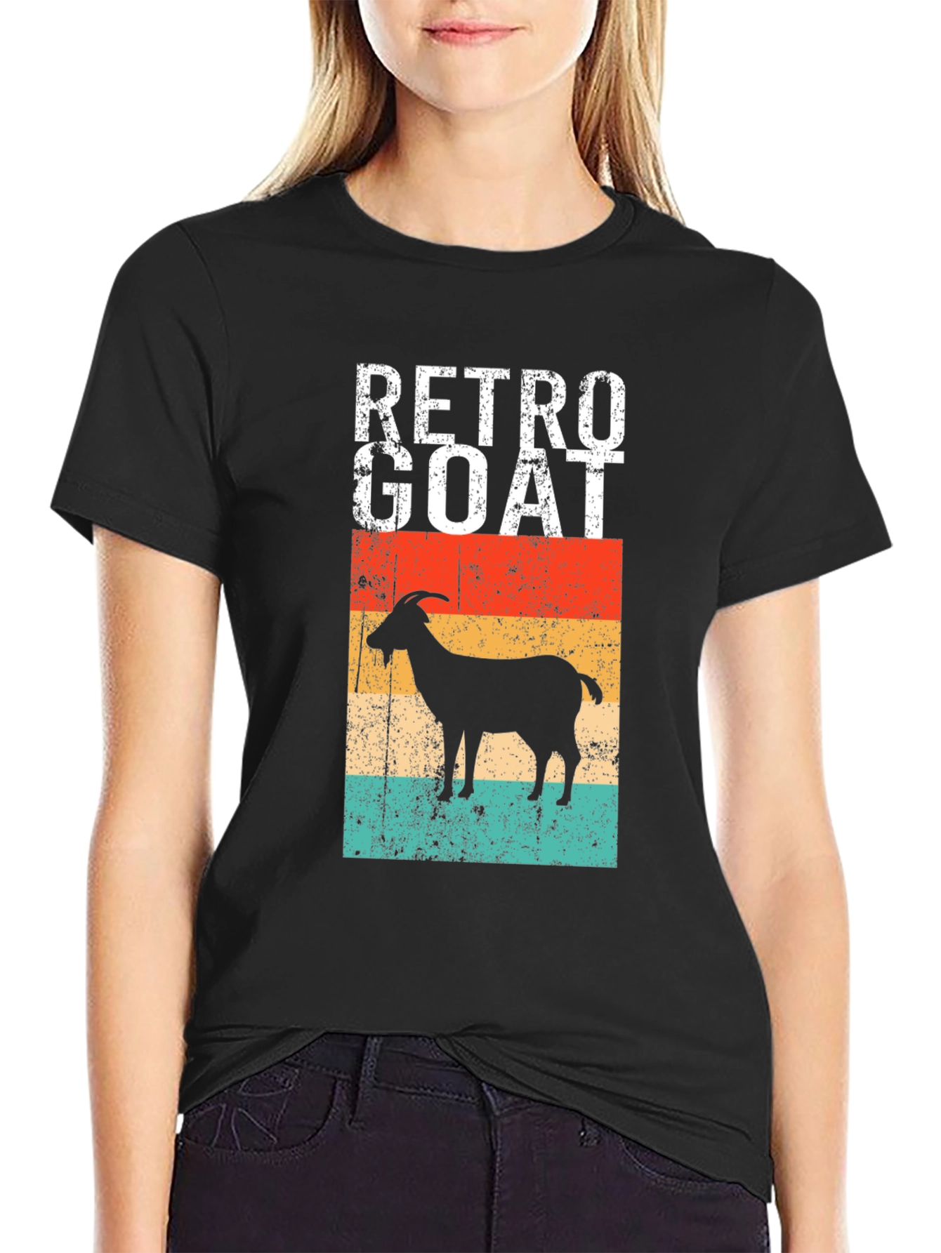Retro Goat Graphic T-Shirt - Vintage Style Tee