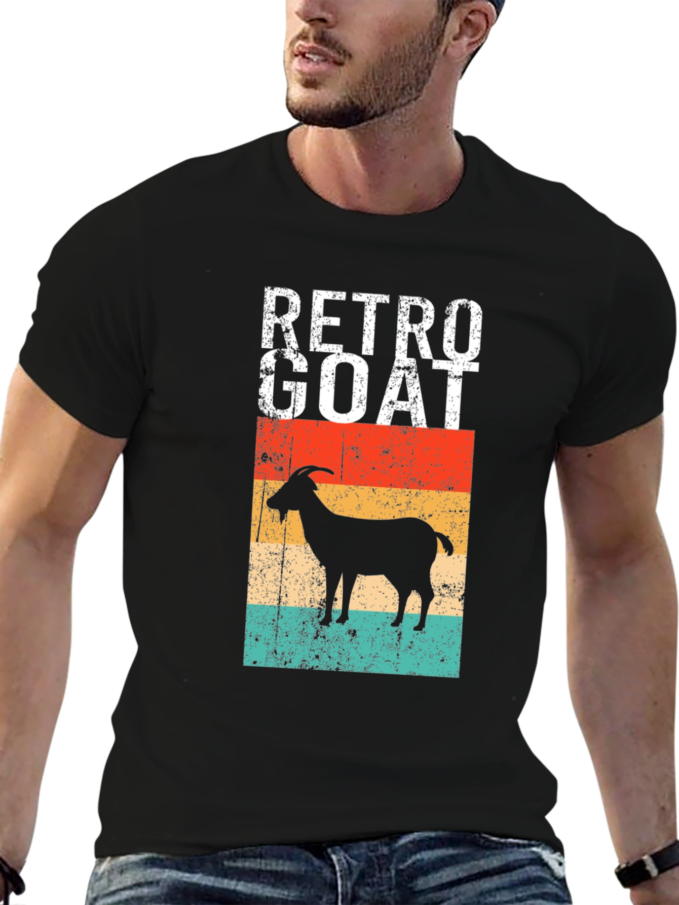 Retro Goat Graphic T-Shirt - Vintage Style Tee