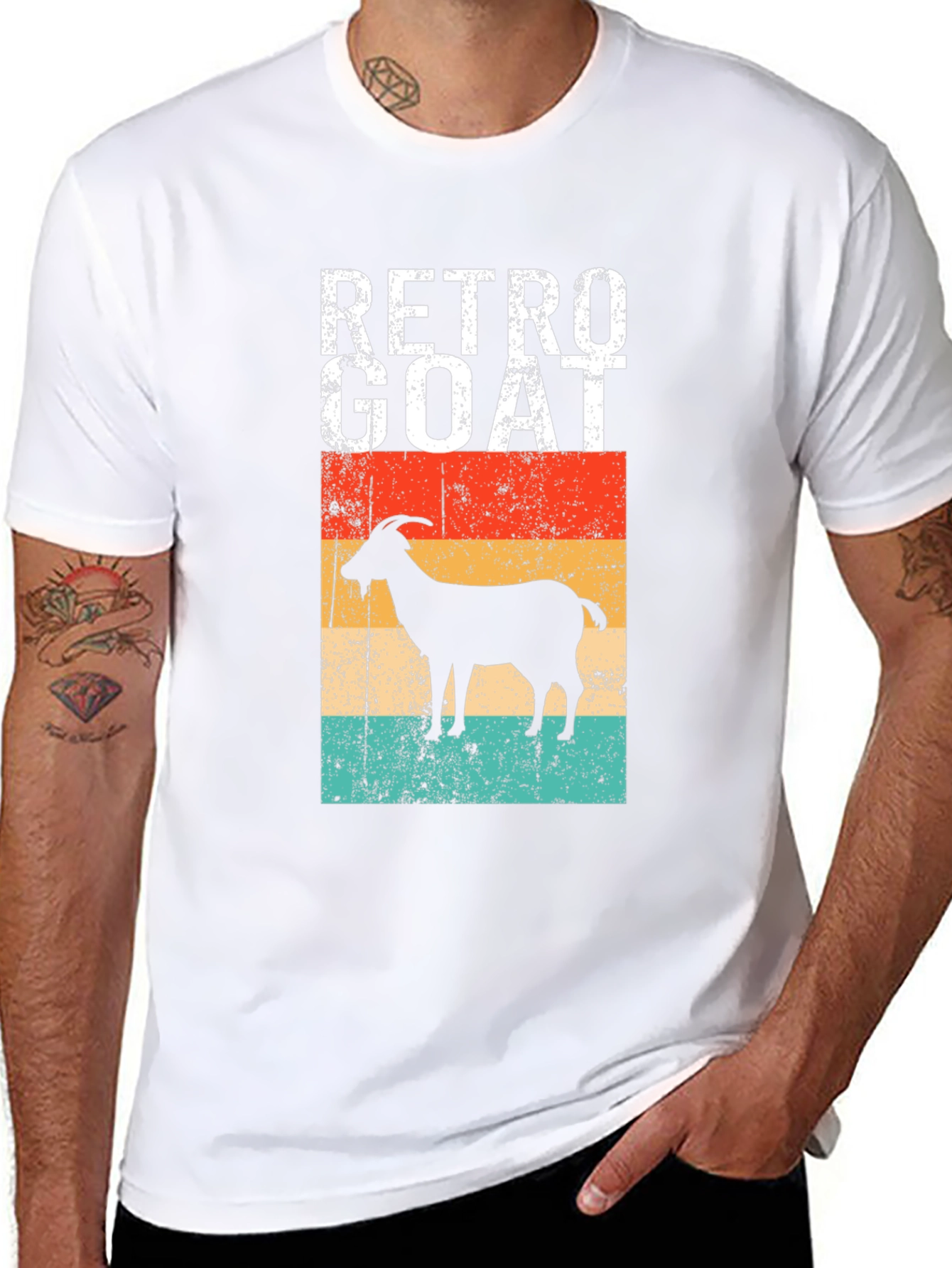 Retro Goat Graphic T-Shirt - Vintage Style Tee