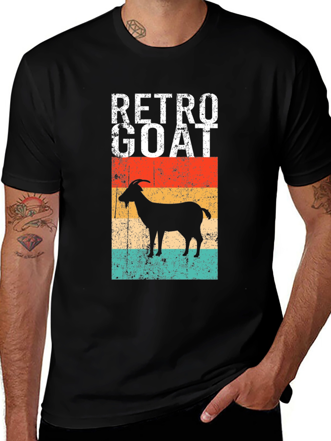Retro Goat Graphic T-Shirt - Vintage Style Tee