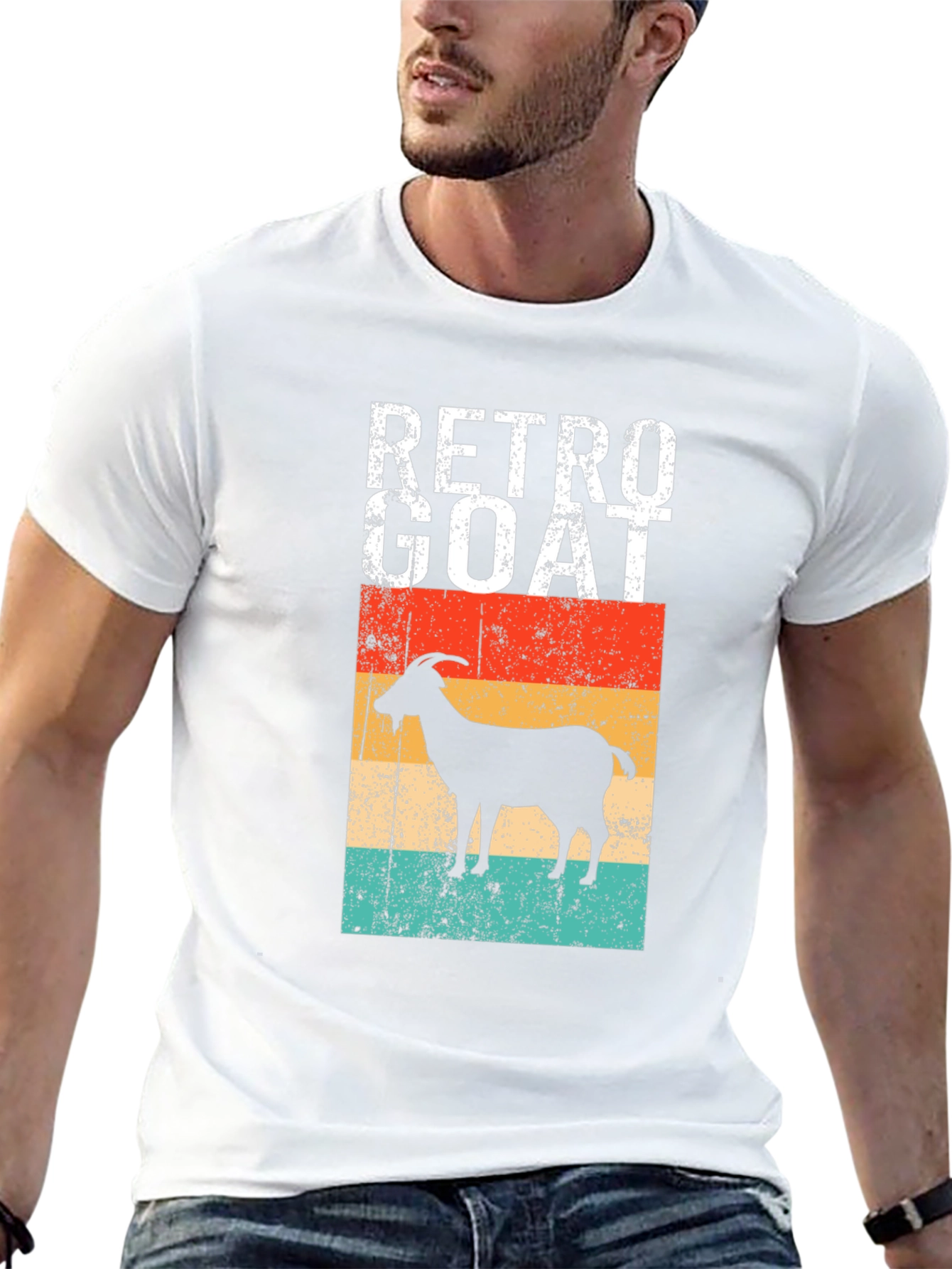 Retro Goat Graphic T-Shirt - Vintage Style Tee