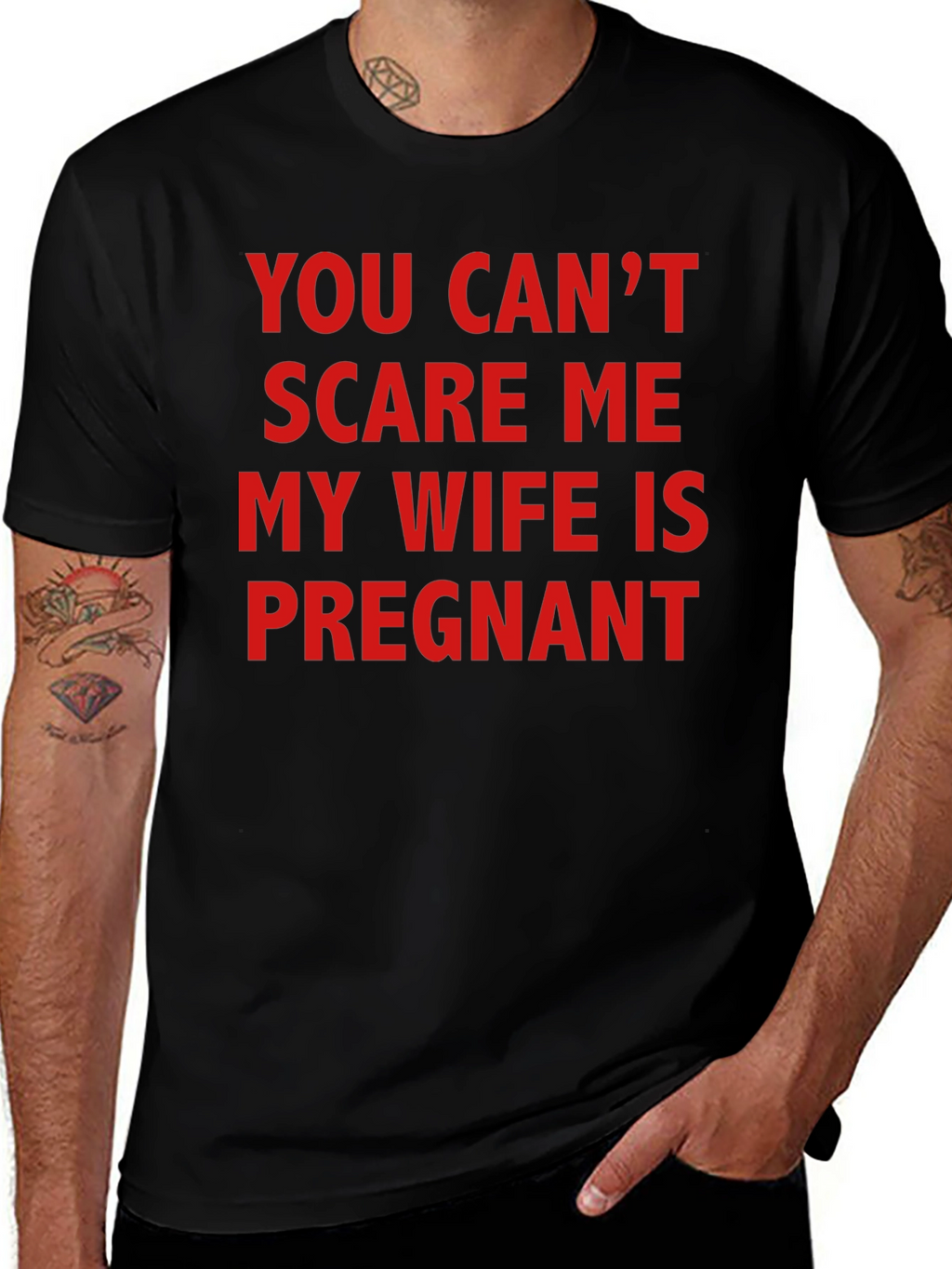 Funny Pregnancy T-Shirt - You Cant Scare Me!