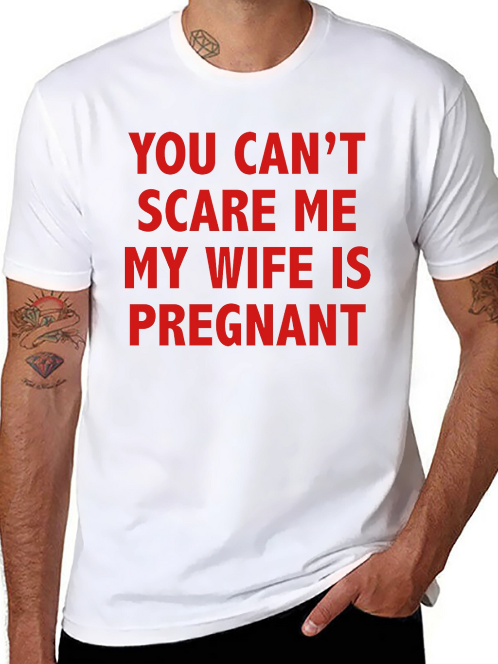 Funny Pregnancy T-Shirt - You Cant Scare Me!