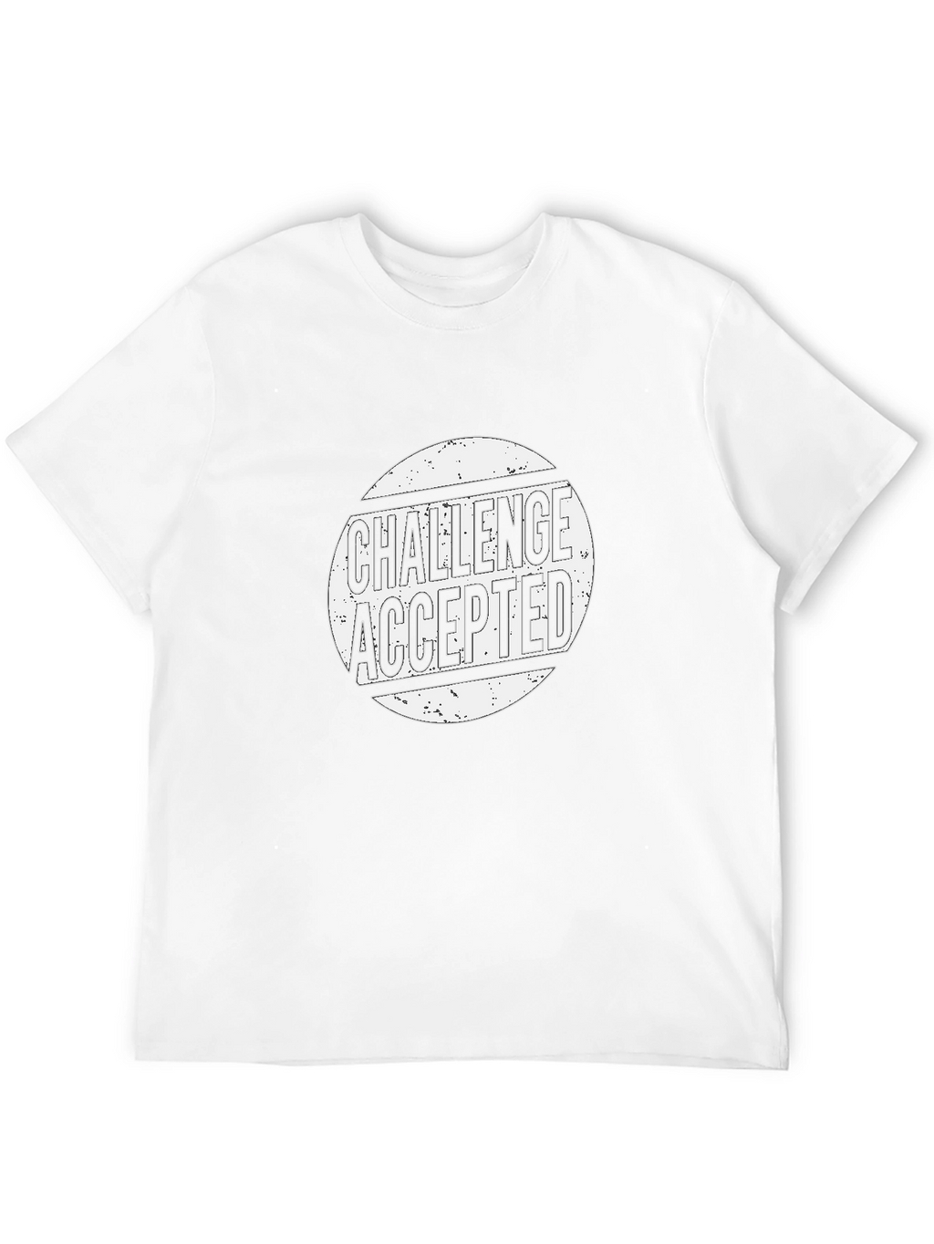 Challenge Accepted Graphic Tee - Black Cotton T-Shirt