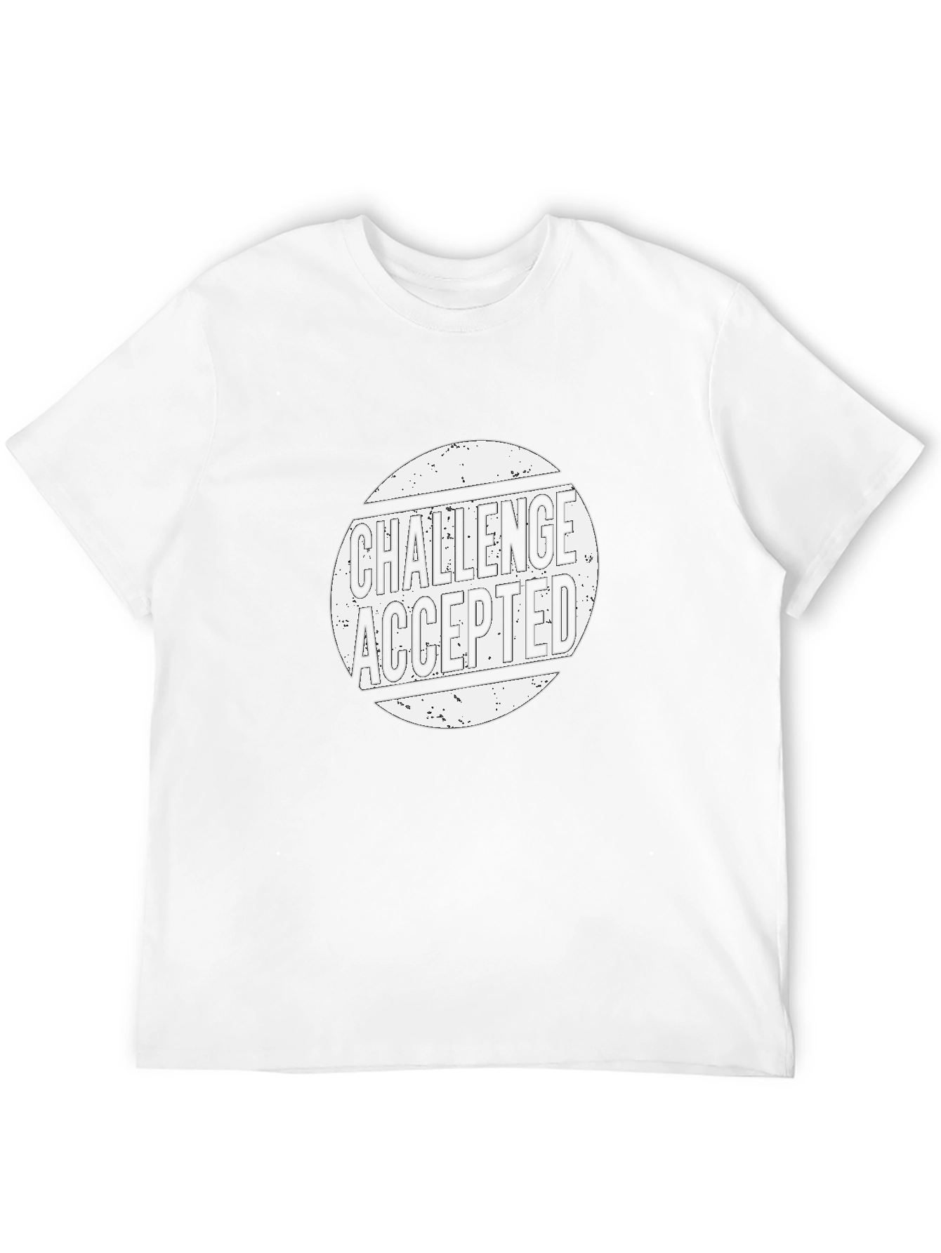 Challenge Accepted Graphic Tee - Black Cotton T-Shirt