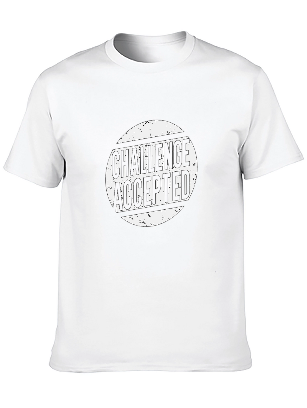 Challenge Accepted Graphic Tee - Black Cotton T-Shirt