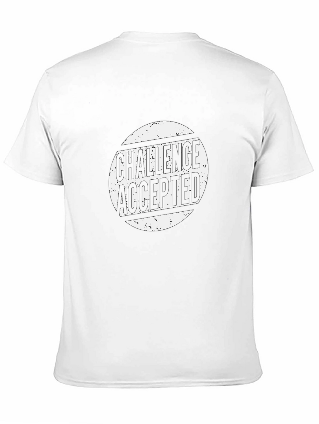 Challenge Accepted Graphic Tee - Black Cotton T-Shirt