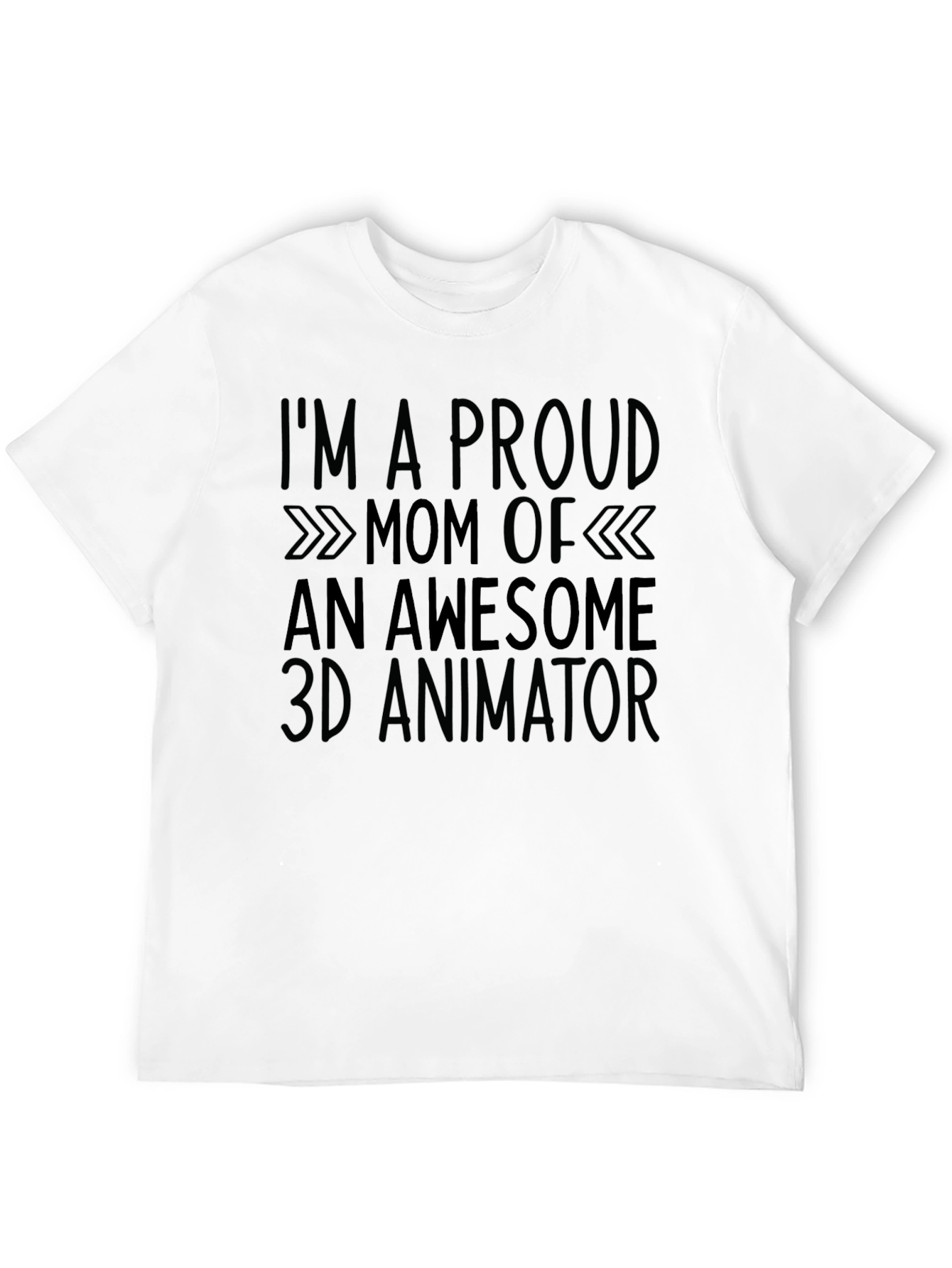 Proud Mom 3D Animator Black T-Shirt