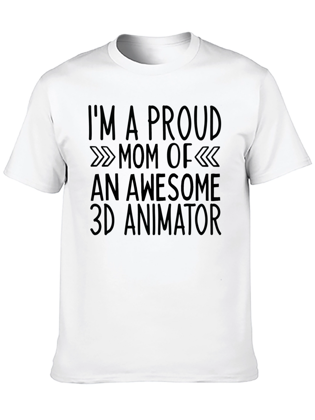 Proud Mom 3D Animator Black T-Shirt