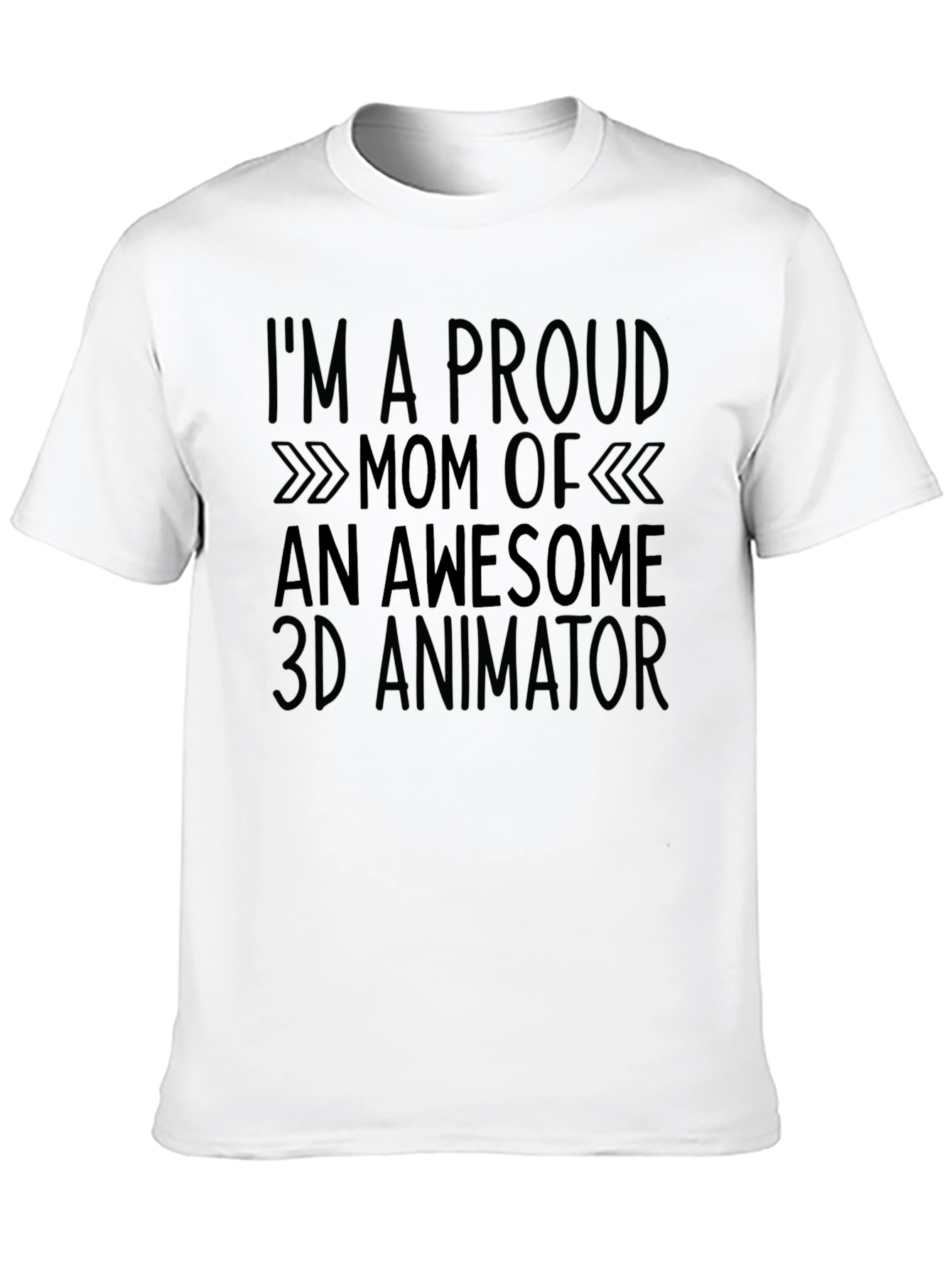 Proud Mom 3D Animator Black T-Shirt