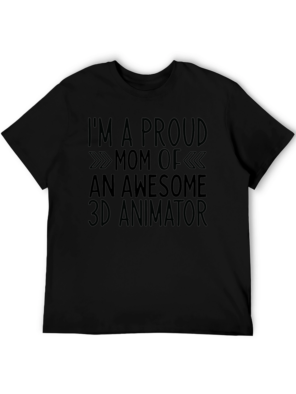 Proud Mom 3D Animator Black T-Shirt
