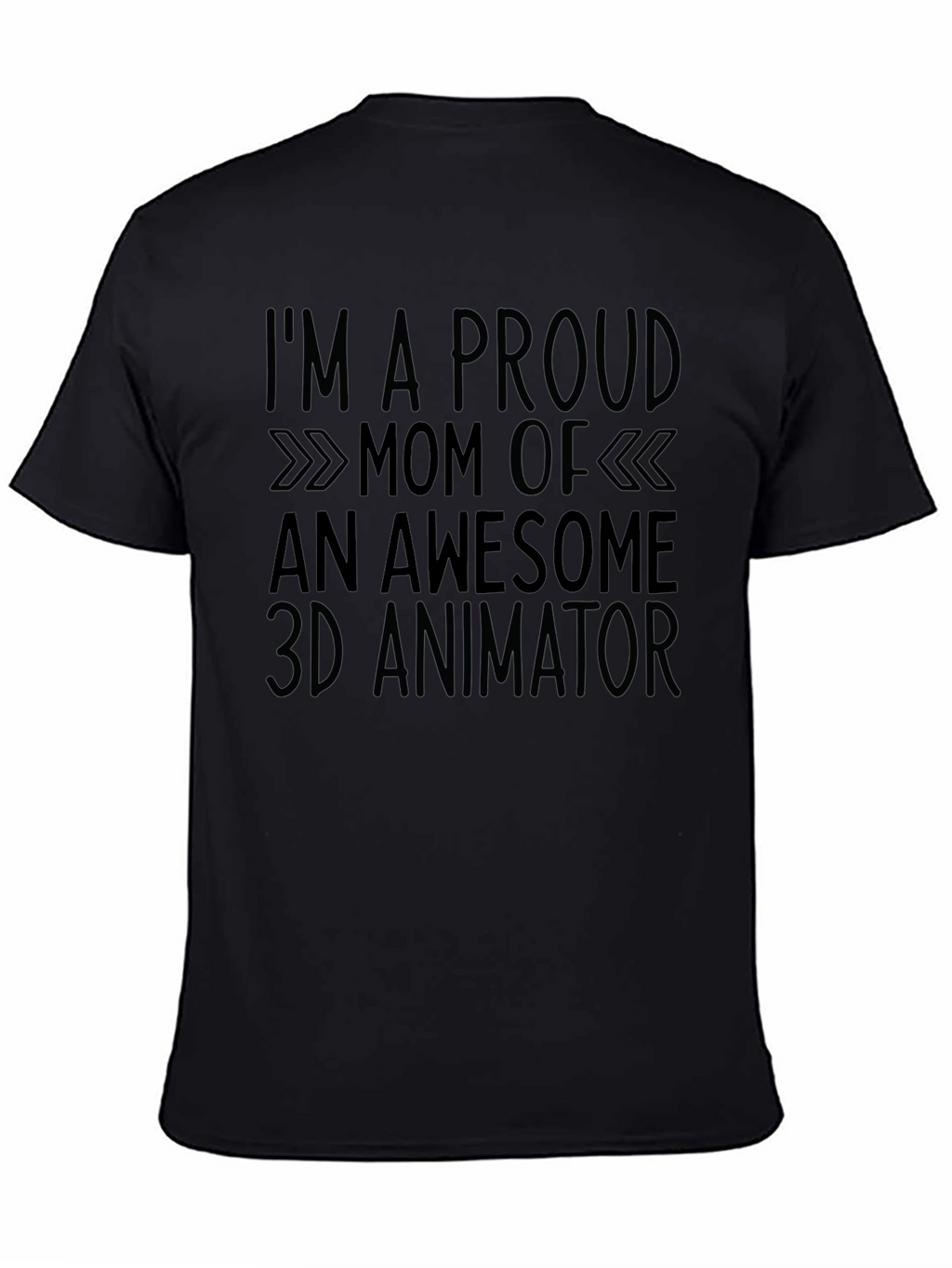 Proud Mom 3D Animator Black T-Shirt