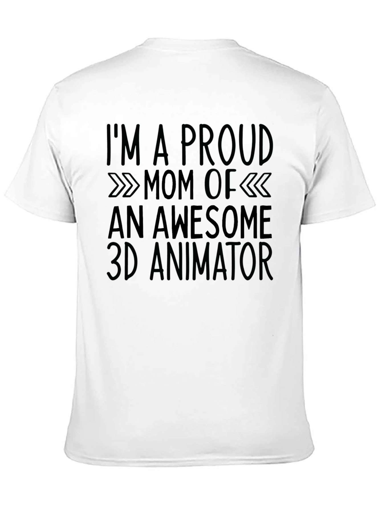 Proud Mom 3D Animator Black T-Shirt