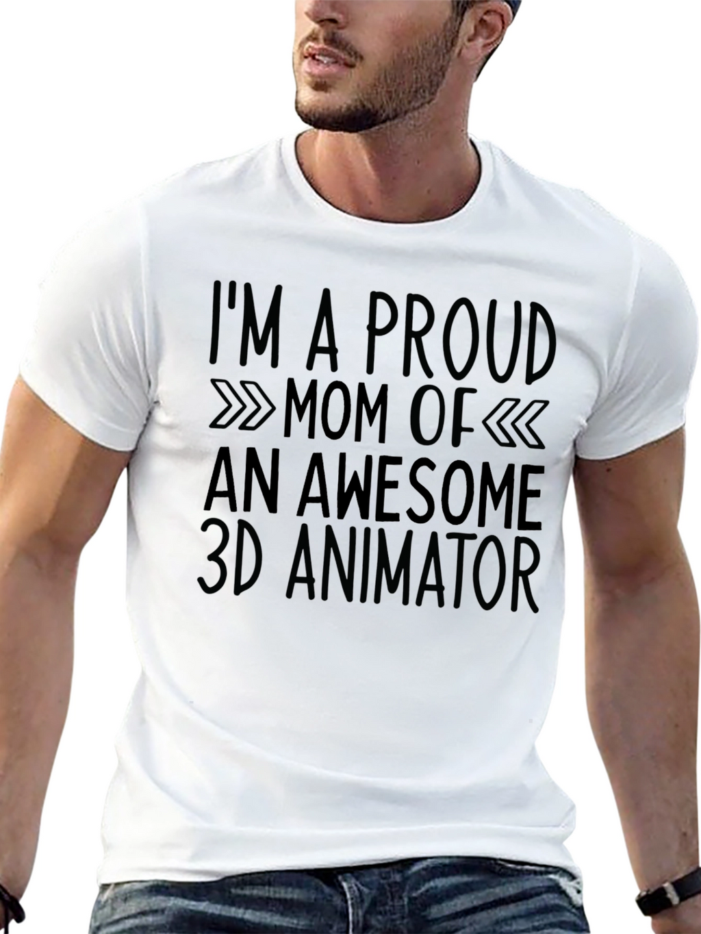 Proud Mom 3D Animator Black T-Shirt