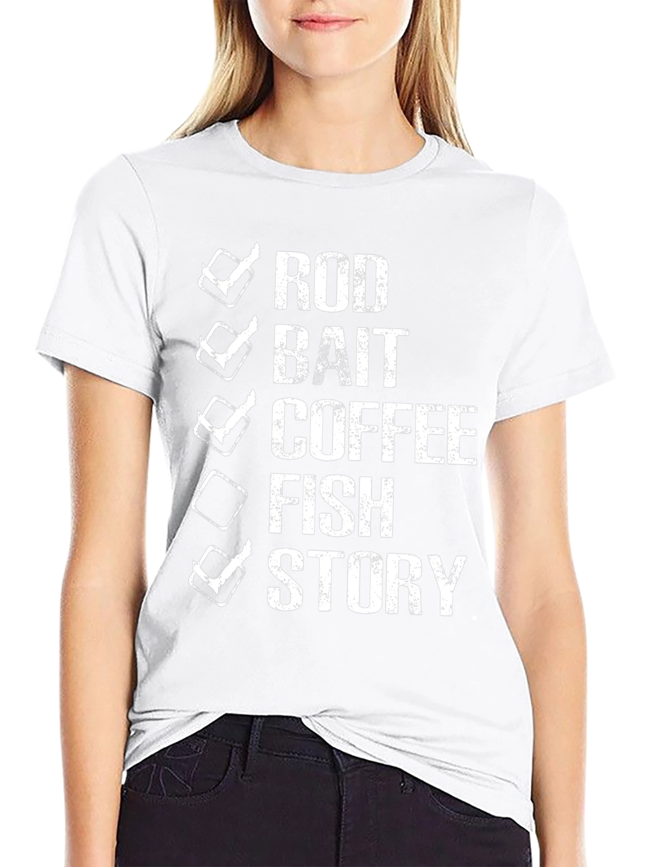 Fishing Checklist Graphic Tee - Rod Bait Coffee