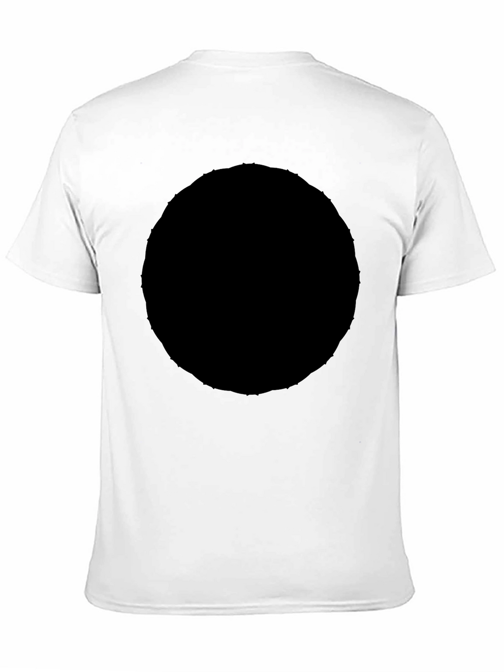 Mens Solid Black Crew Neck Short Sleeve T-Shirt