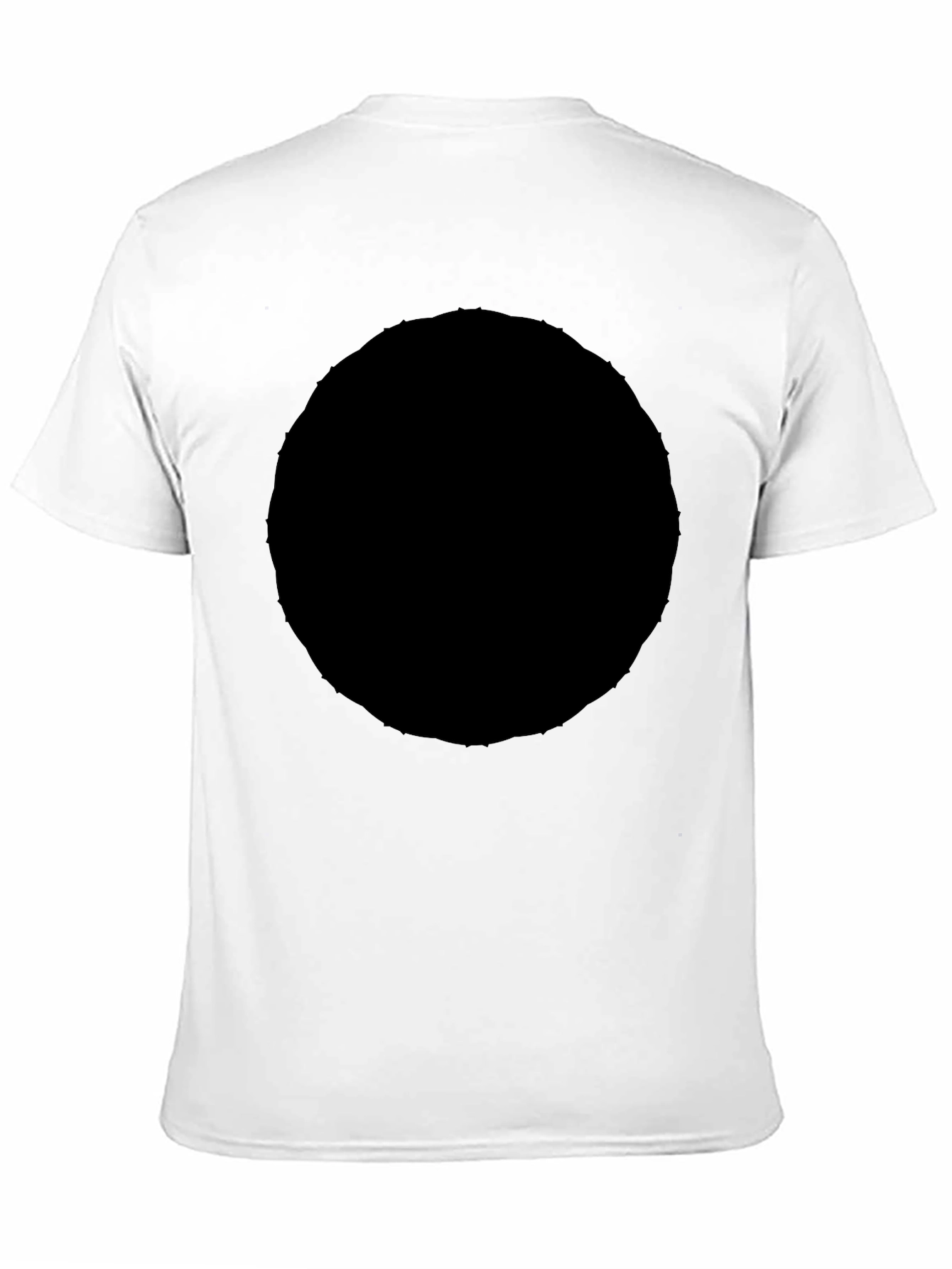 Mens Solid Black Crew Neck Short Sleeve T-Shirt