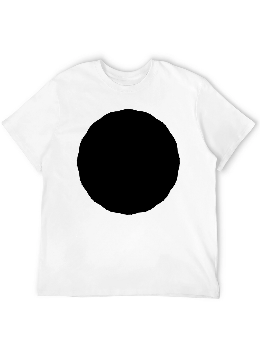 Mens Solid Black Crew Neck Short Sleeve T-Shirt