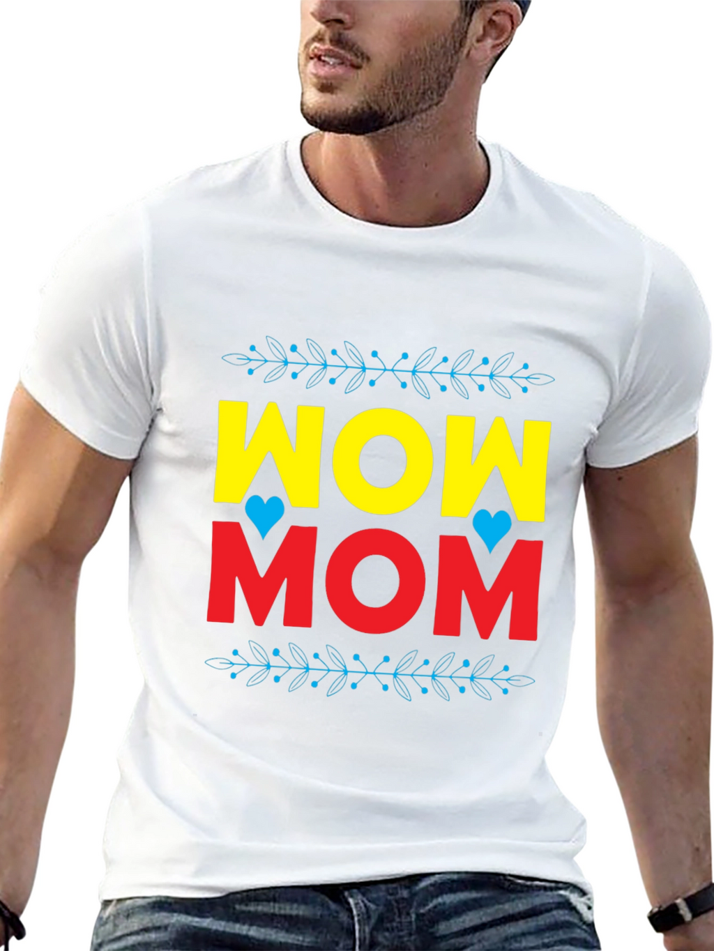 WOW MOM Graphic Tee - Mothers Day Gift