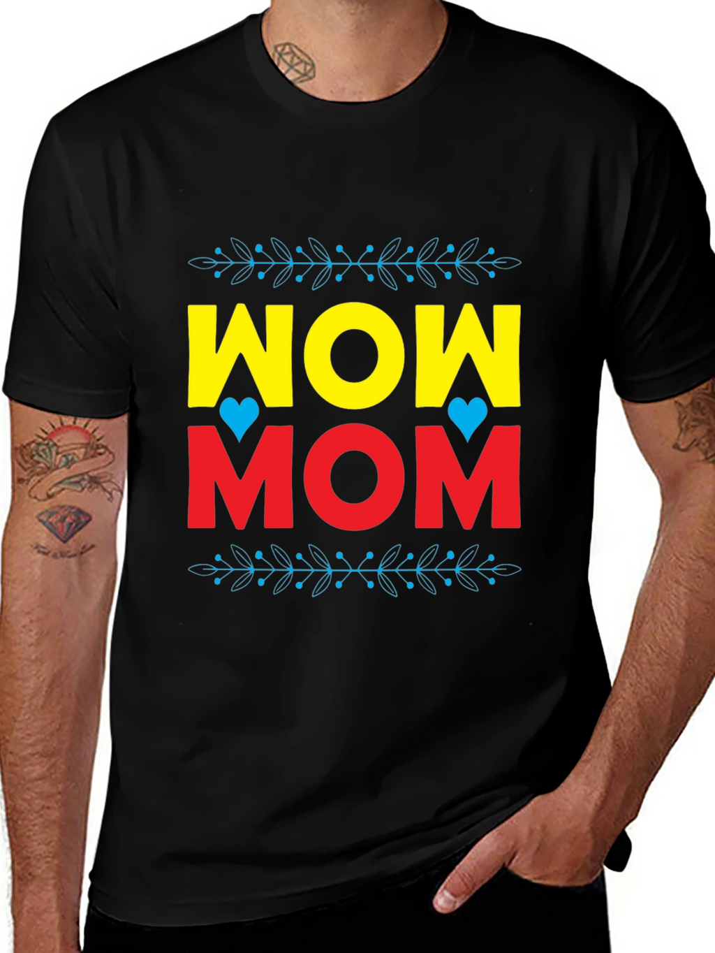 WOW MOM Graphic Tee - Mothers Day Gift