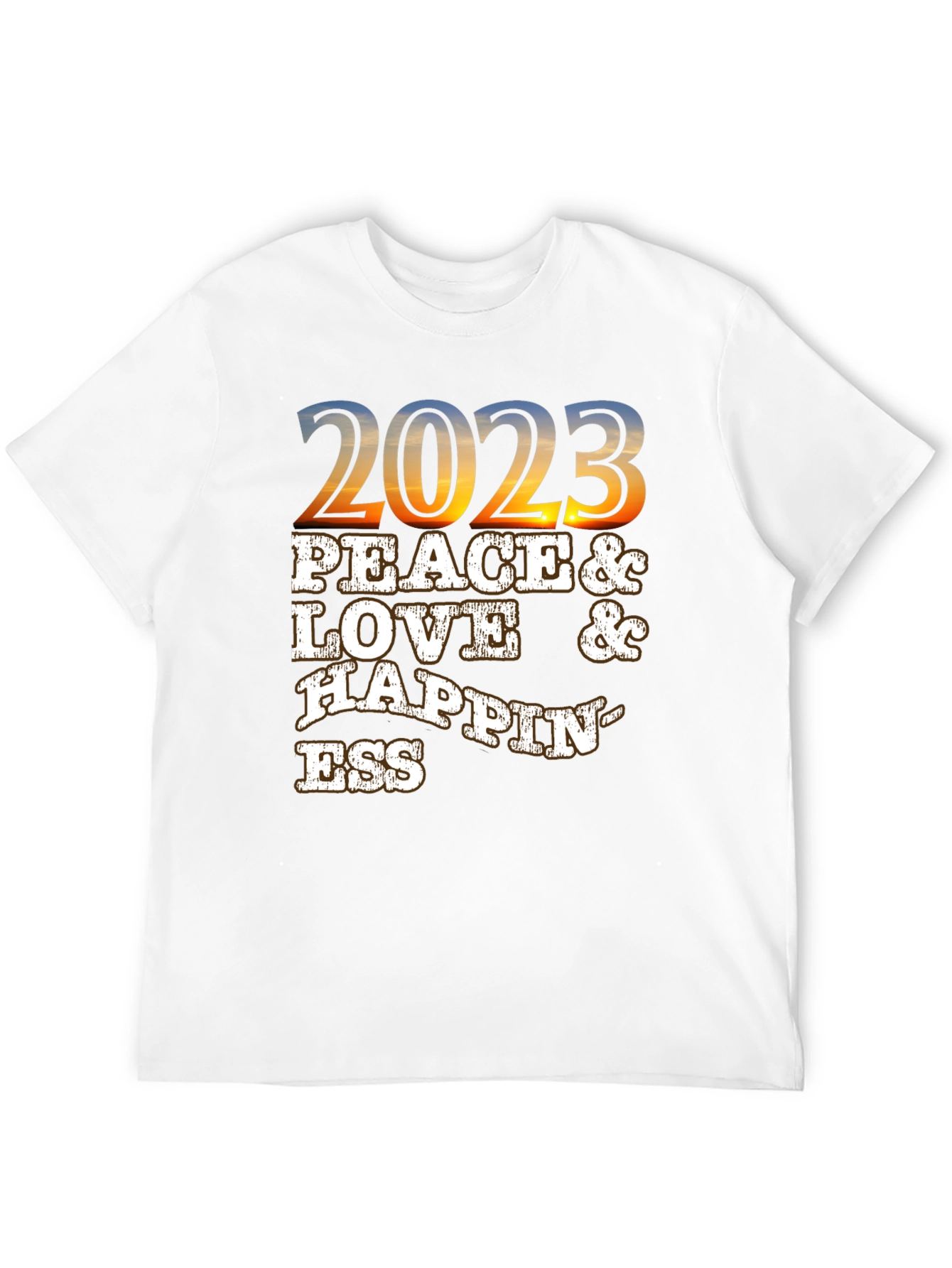 Peace Love Happiness 2023 Graphic T-Shirt
