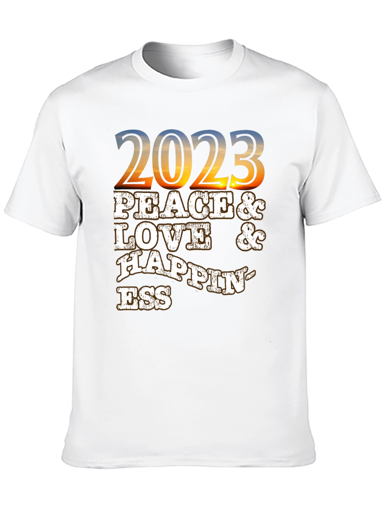 Peace Love Happiness 2023 Graphic T-Shirt