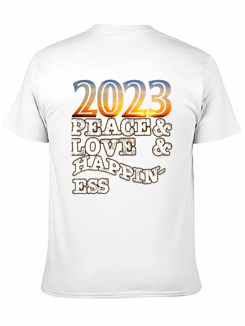 Peace Love Happiness 2023 Graphic T-Shirt