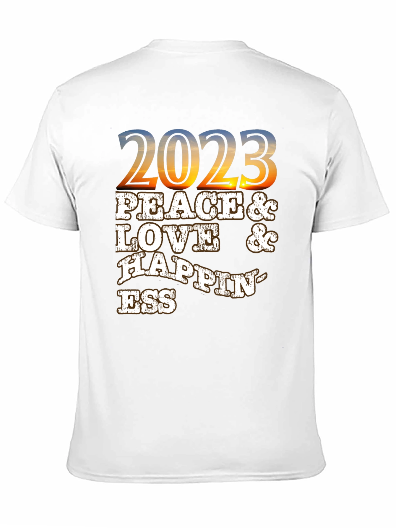 Peace Love Happiness 2023 Graphic T-Shirt