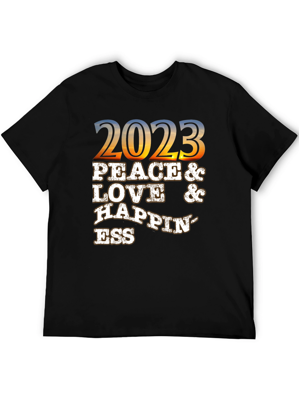 Peace Love Happiness 2023 Graphic T-Shirt