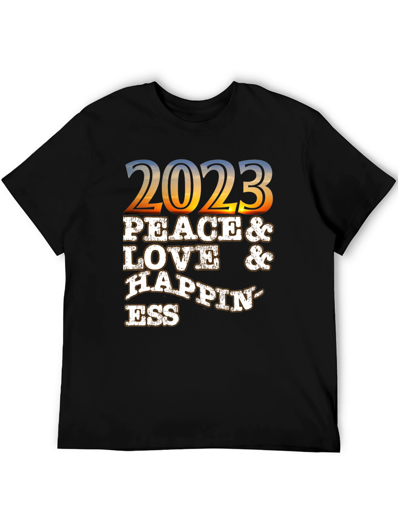 Peace Love Happiness 2023 Graphic T-Shirt