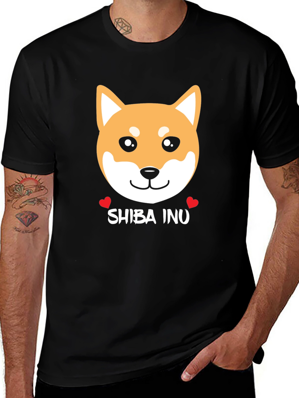 Shiba Inu Dog Graphic Print T-Shirt