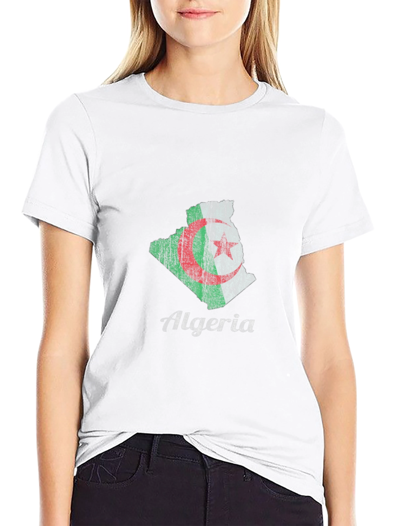 Algeria Flag Map T-Shirt
