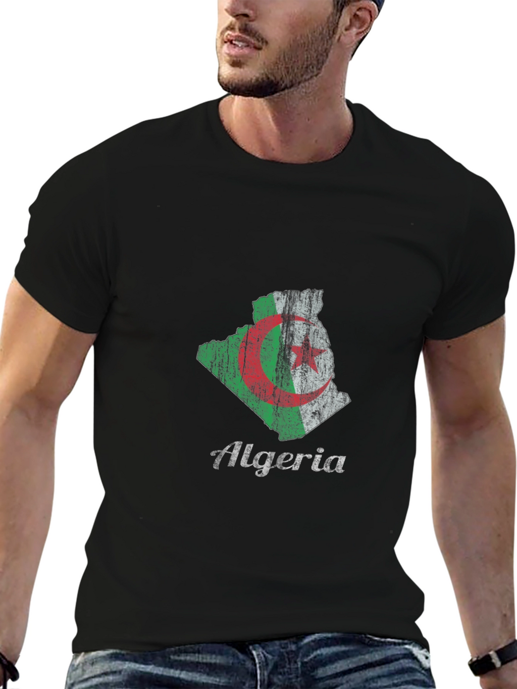 Algeria Flag Map T-Shirt
