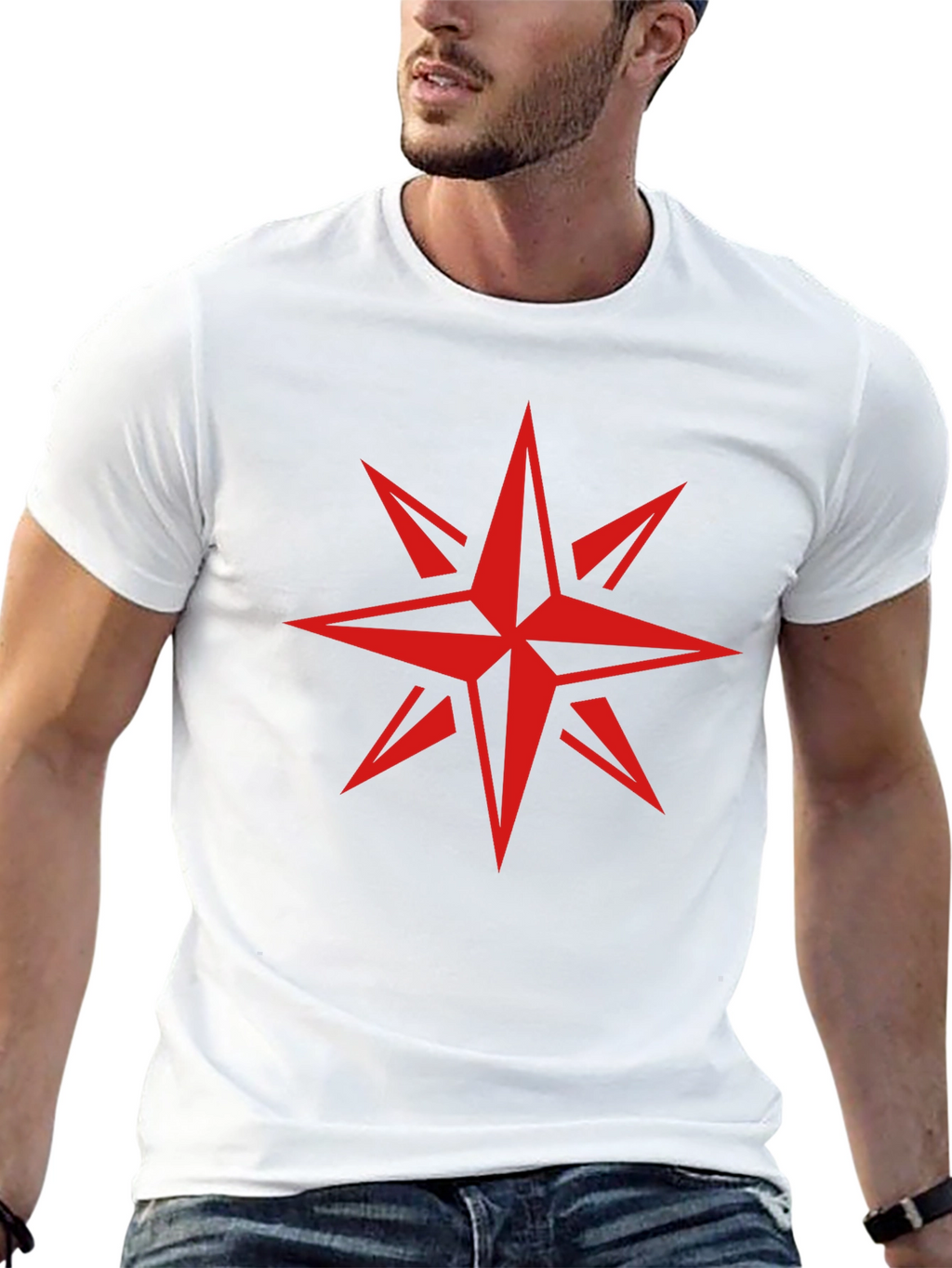 Red Star Compass Black T-Shirt