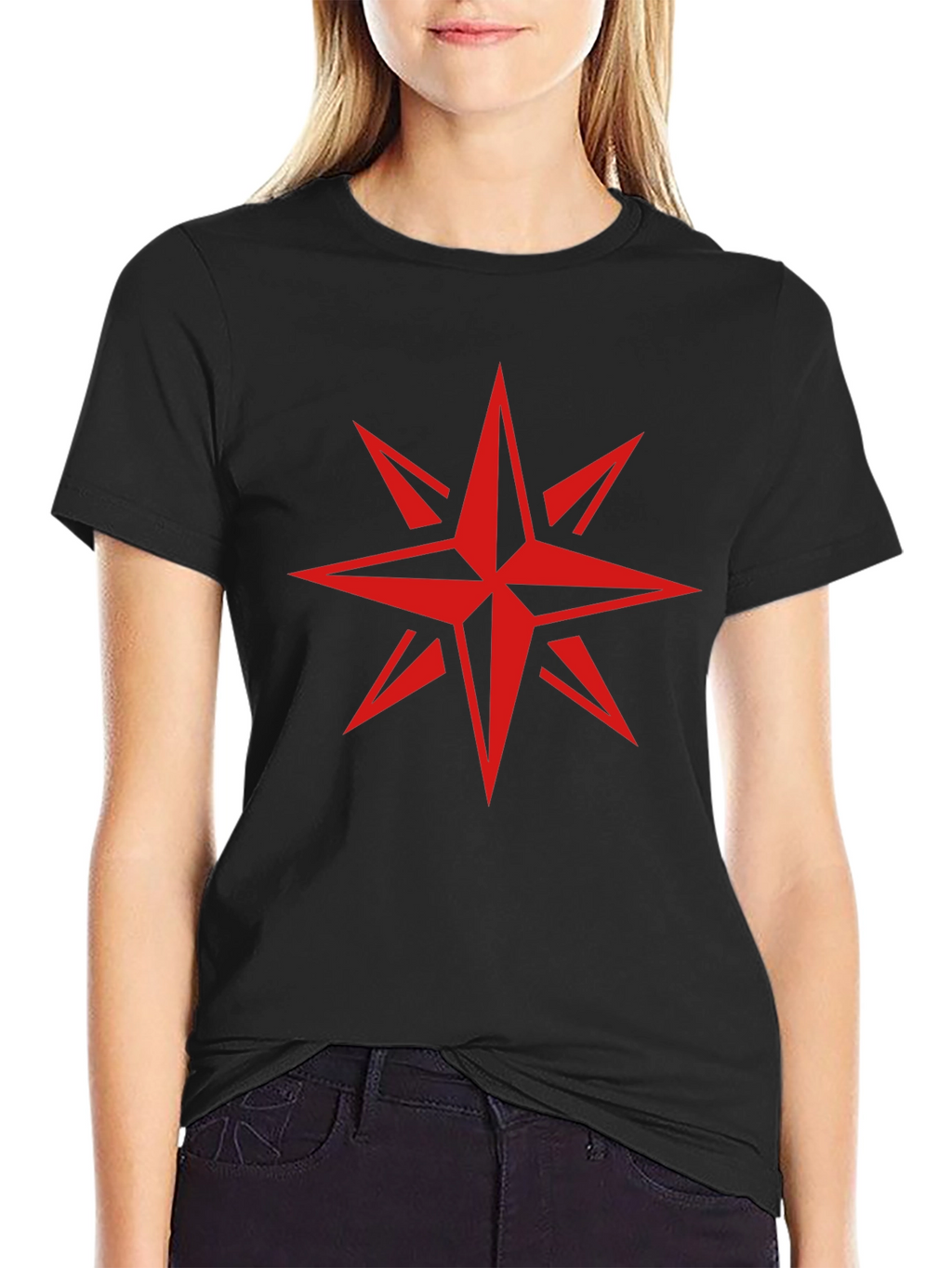 Red Star Compass Black T-Shirt