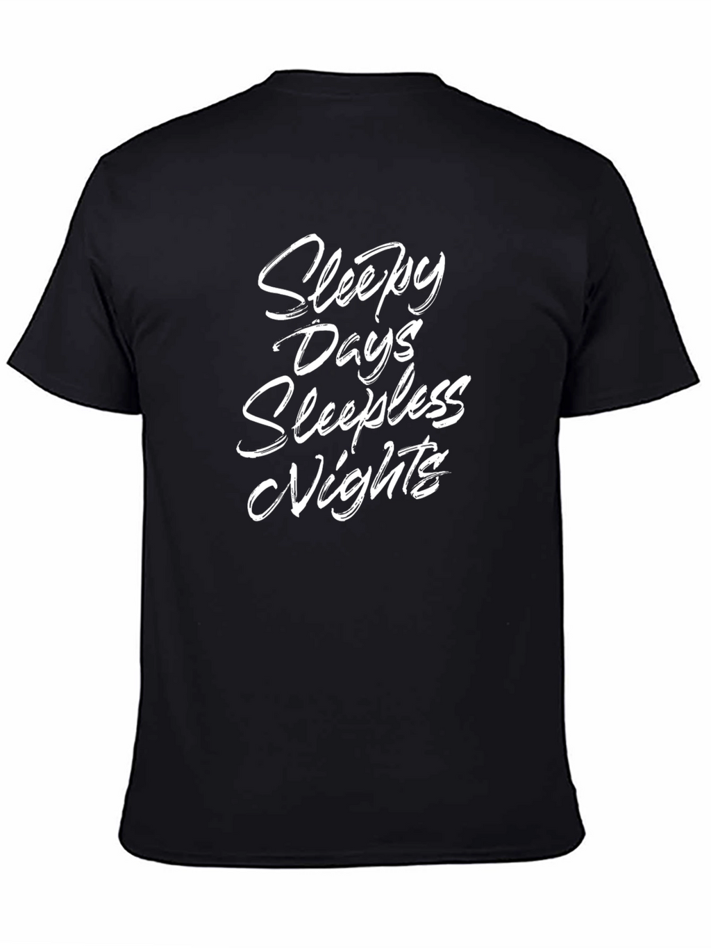 Sleepy Days Sleepless Nights Graphic Tee - Black