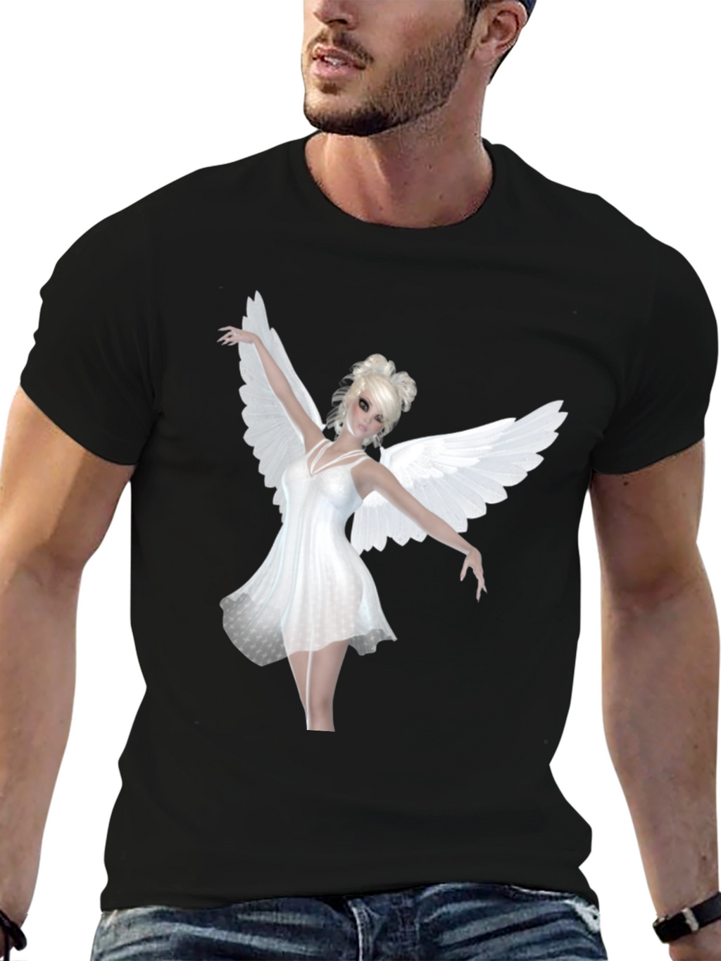 Angel Wings Black T-Shirt