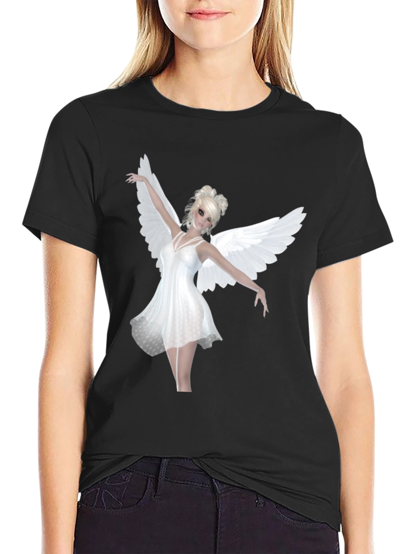 Angel Wings Black T-Shirt