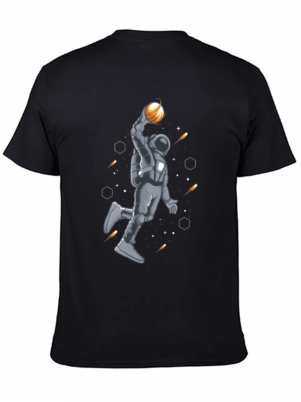 Astronaut Basketball T-Shirt - Space Dunk Design