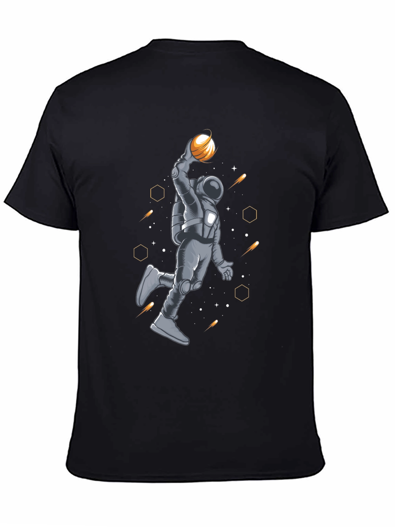 Astronaut Basketball T-Shirt - Space Dunk Design