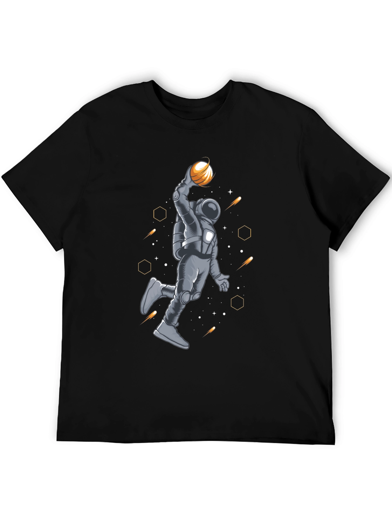 Astronaut Basketball T-Shirt - Space Dunk Design