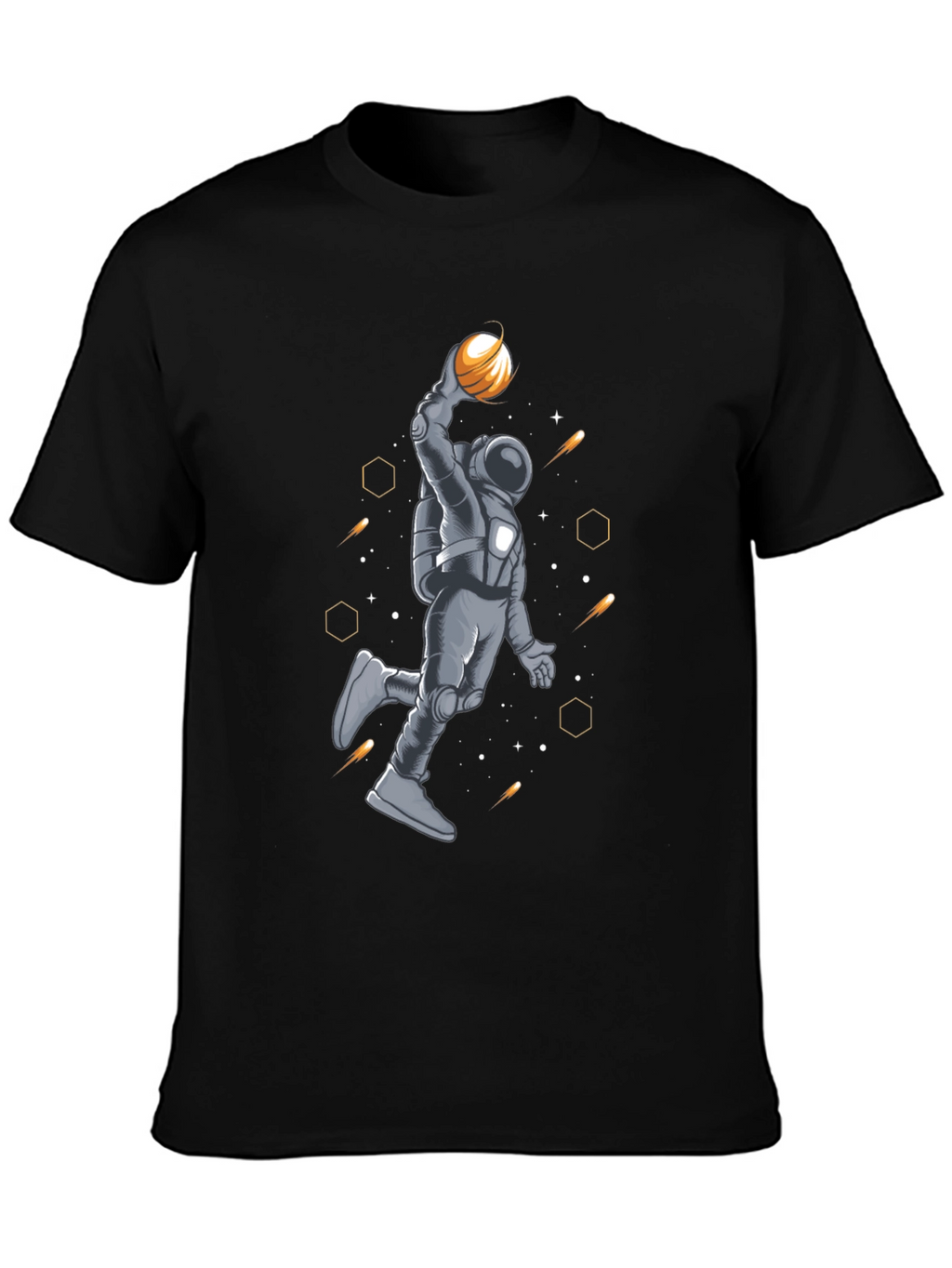 Astronaut Basketball T-Shirt - Space Dunk Design