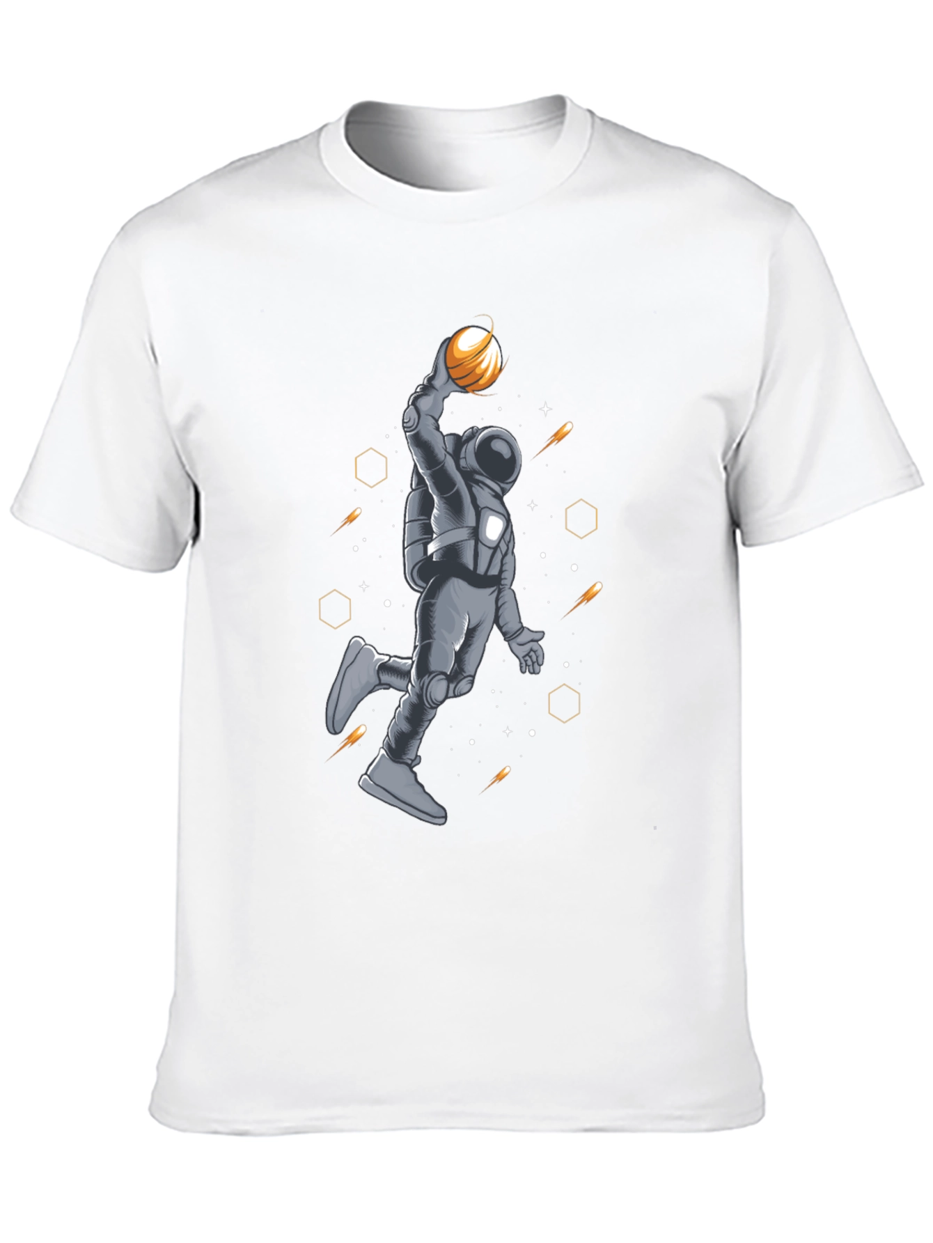 Astronaut Basketball T-Shirt - Space Dunk Design