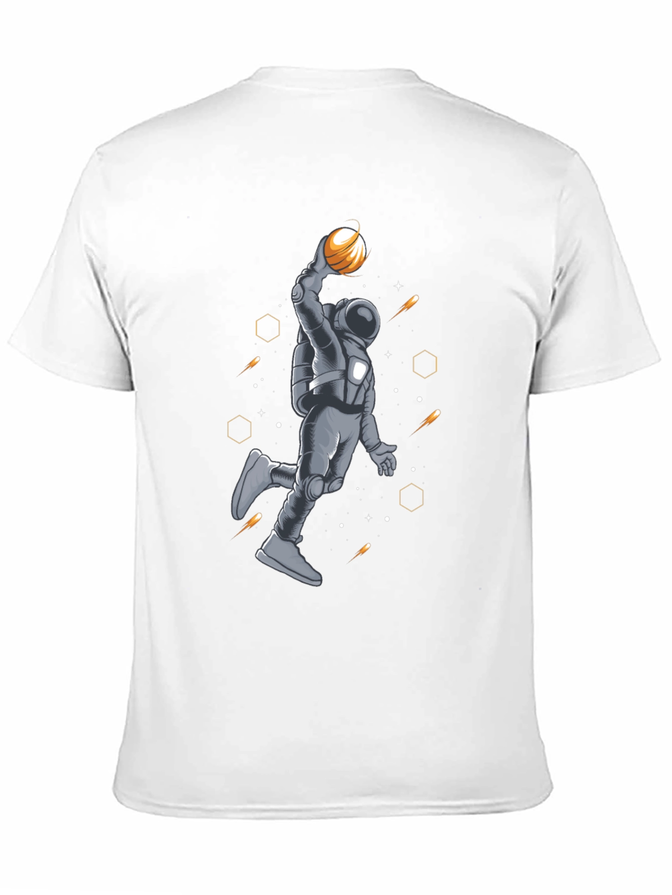 Astronaut Basketball T-Shirt - Space Dunk Design