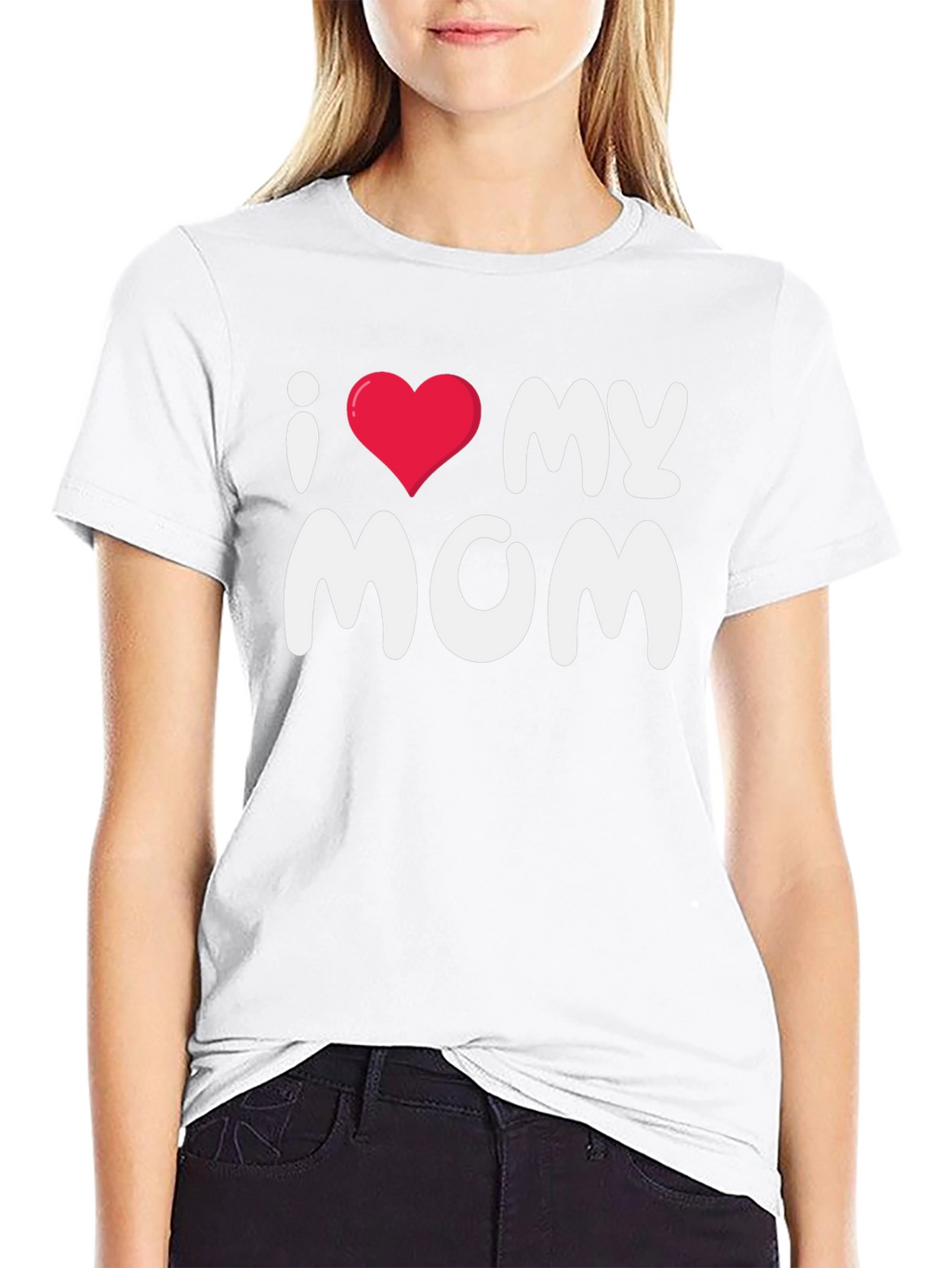 I Love My Mom Black T-Shirt