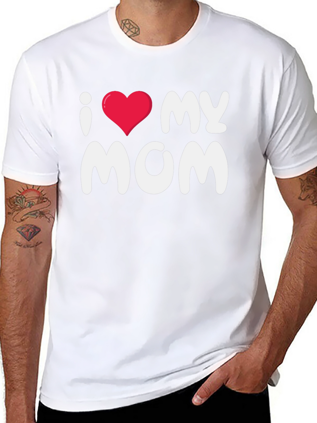 I Love My Mom Black T-Shirt